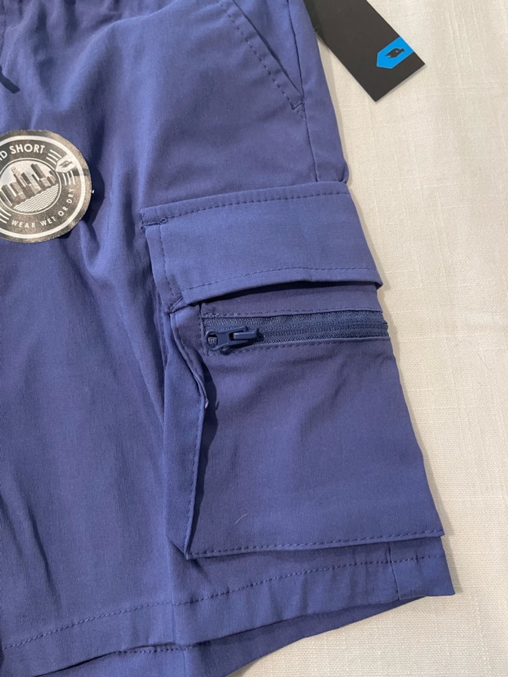 Tony Hawk Indigo Cargo Shorts with Drawstring - Picture 4 of 5